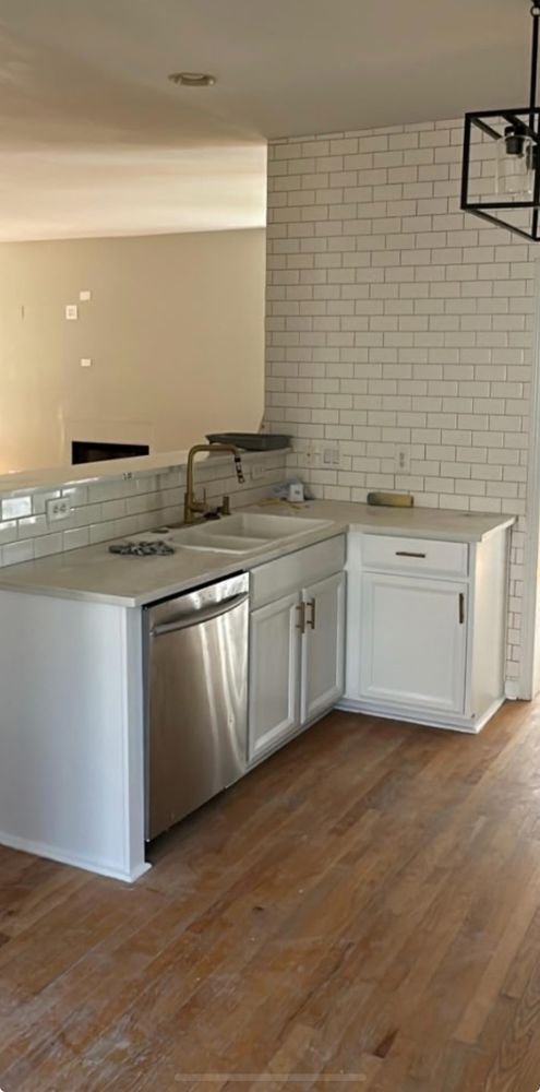 Kitchen remodel with electrical outlets